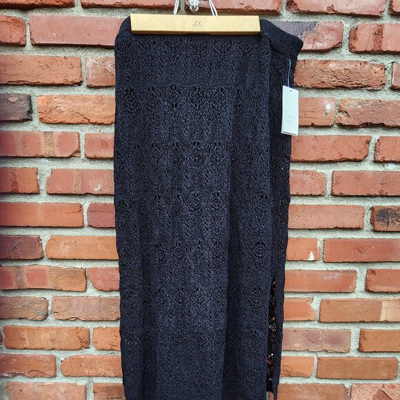 Black Knit Maxi Skirt NWT - Picture 1 of 4